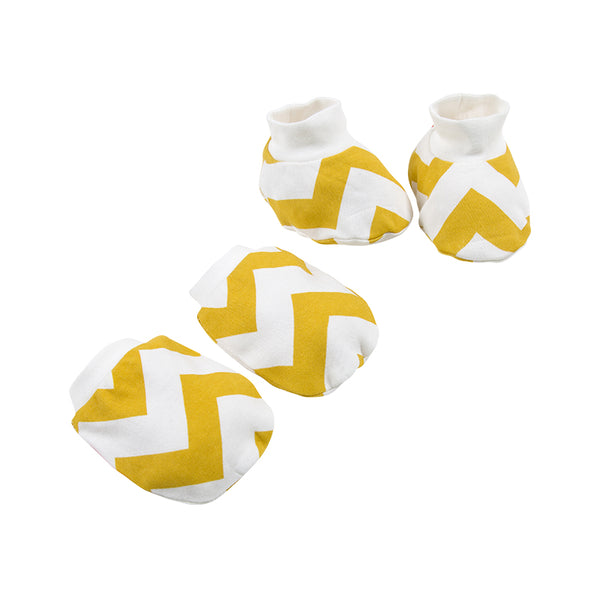 JOOWAA 斜襟連身衣 (黃色波浪) -新生禮盒(6件裝) (3-6M)