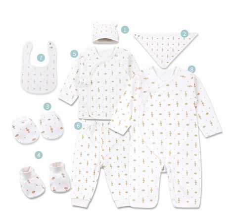 JOOWAA新生服裝禮盒(8件裝)-Rabbit小免 (3-6M)
