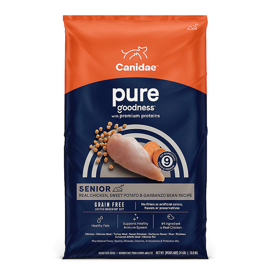 Canidae PURE GF Dog Senior Chicken無穀雞肉老犬-12lb/24lb(4磅/12磅缺貨)