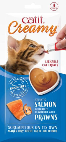 Catit Creamy純天然滋味猫小食棒-三文魚海蝦味 (10gx4)