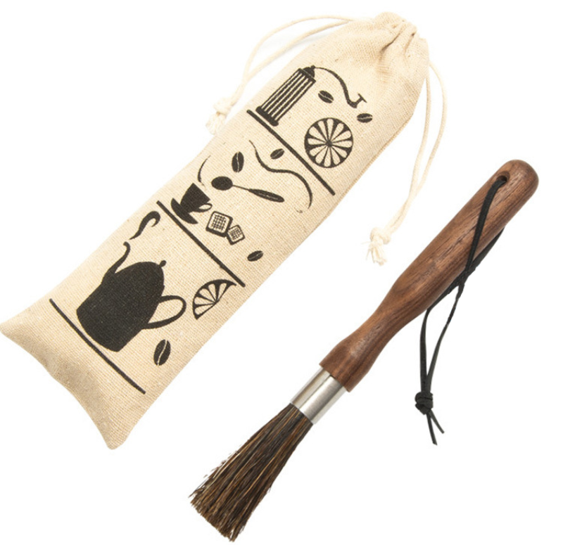 質感原木手柄多功能鬃毛刷咖啡清潔刷