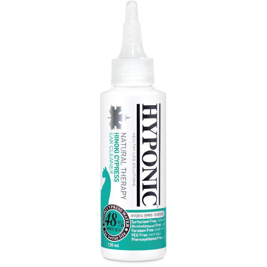 韓國HYPONIC 極致低敏 扁柏水潔耳露 貓用 120ml