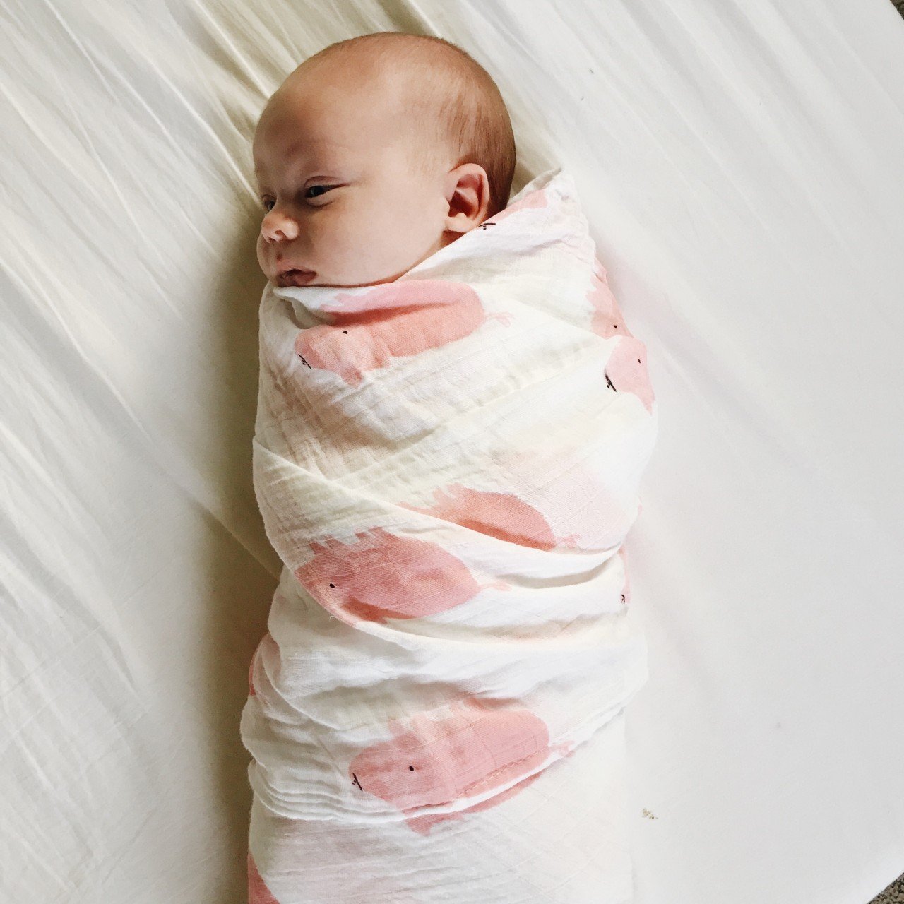 JOOWAA 嬰兒包巾 (粉紅豬) - SIZE 120CM X 120CM