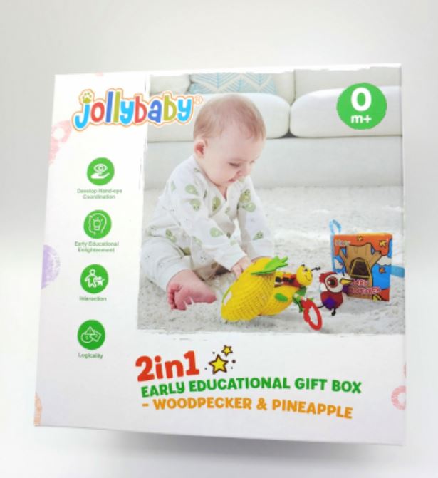 Jollybaby 2-in-1 Early Educational Gift Box 嬰兒早敎套裝-啄木鳥與菠蘿