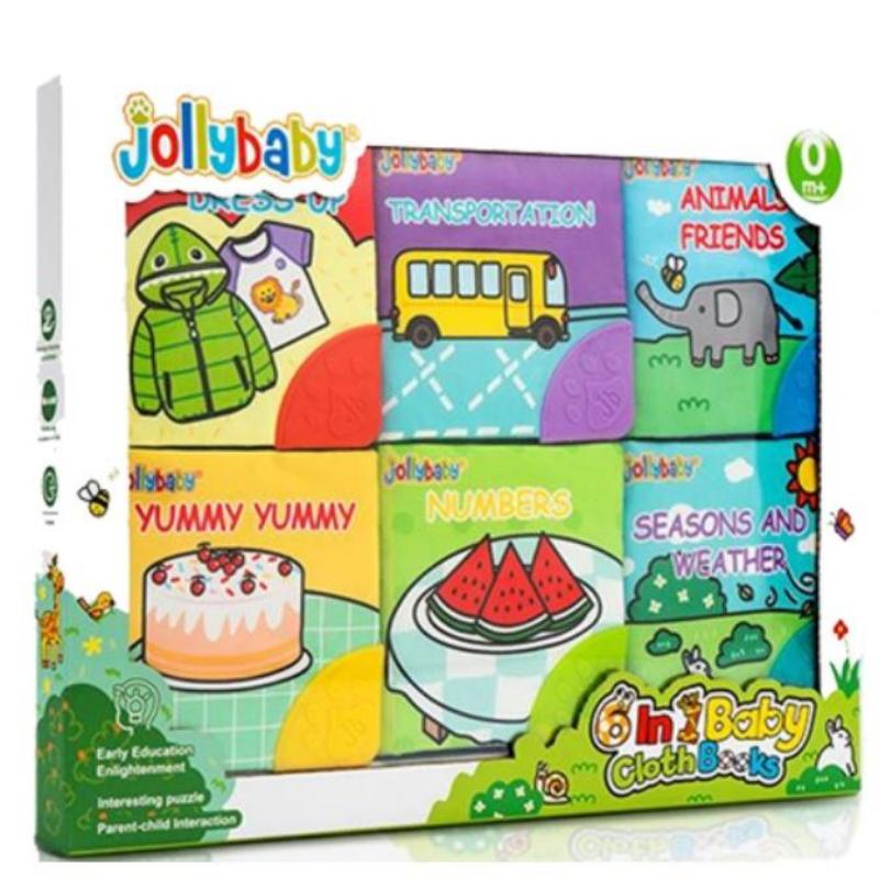 Jollybaby Baby Molar Cloth Book Set 嬰兒磨牙布書裝