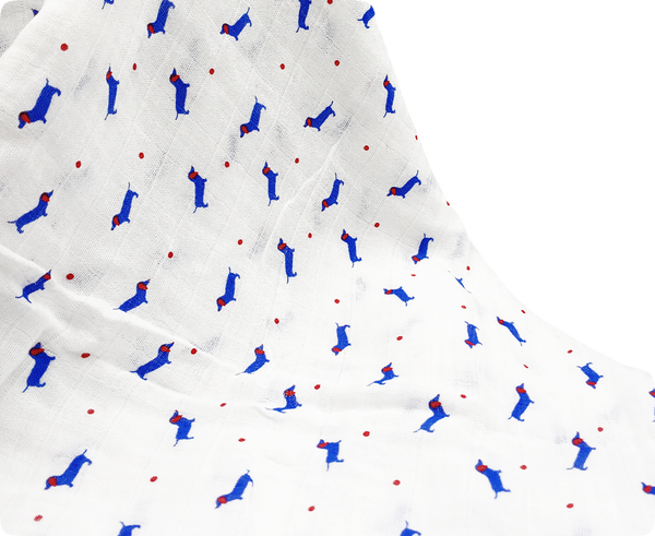 JOOWAA 嬰兒包巾 (臘腸先生) - SIZE 120CM X 120CM